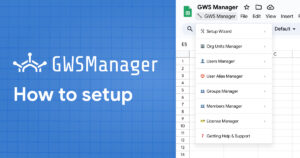 How to setup GWS Manager 31 Frame 95